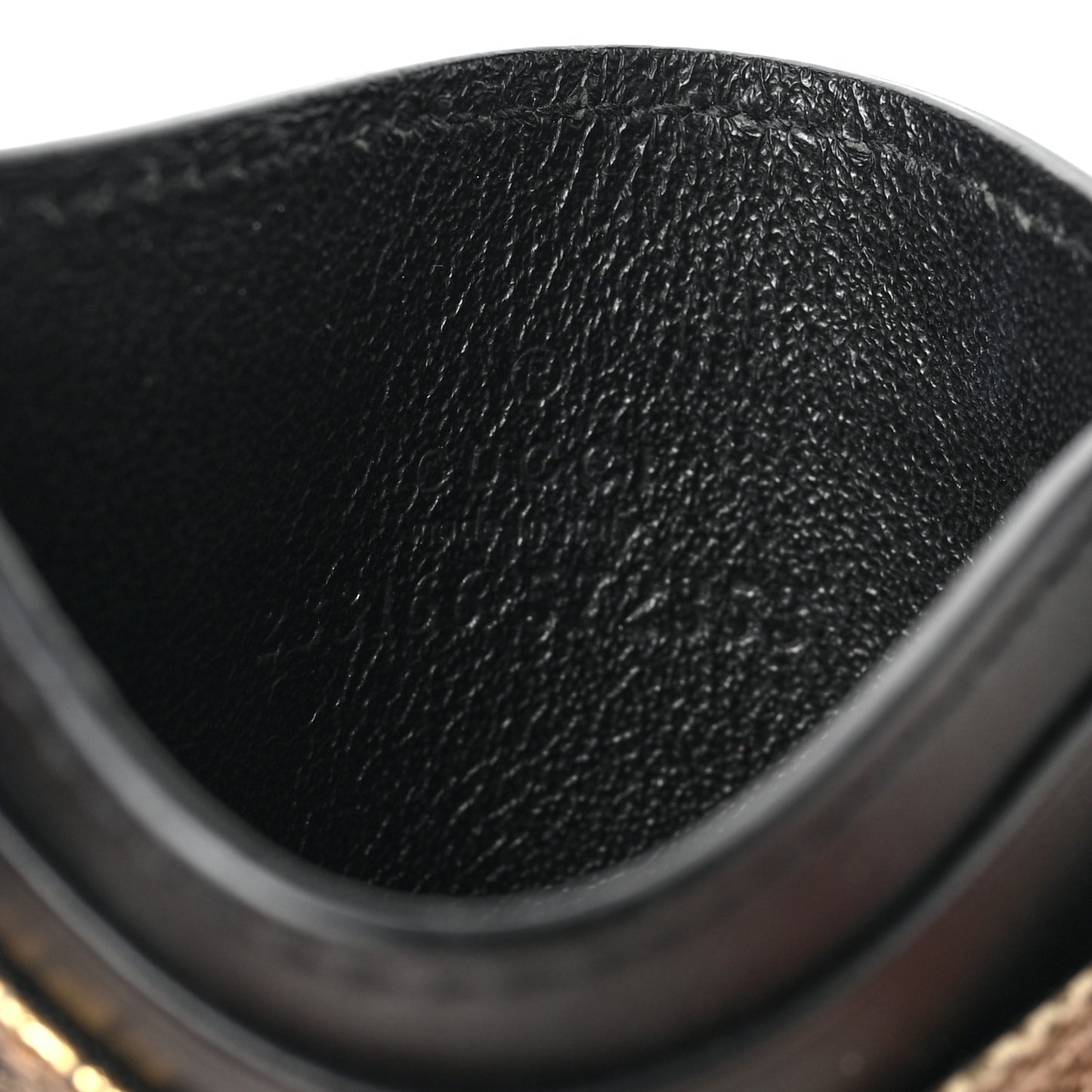 GG Supreme Monogram Bees Card Holder Black