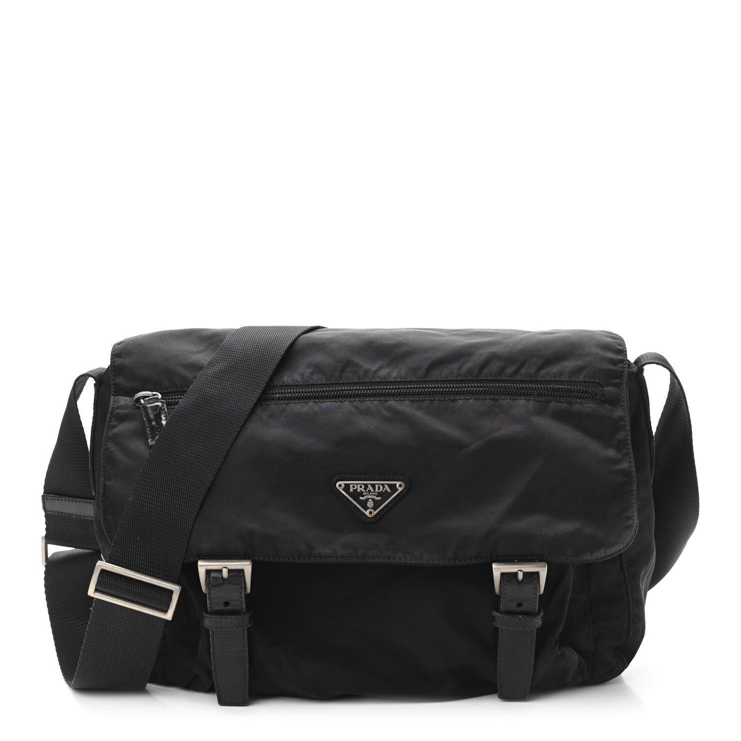 Prada Nylon Vela Messenger Bag Black 1 of 10