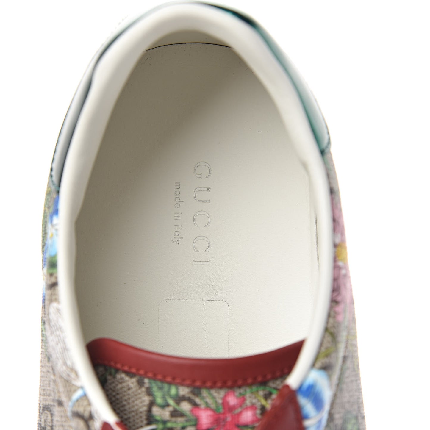 GG Supreme Monogram Flora Web Womens Ace Sneakers 42 Beige Multicolor Rosso