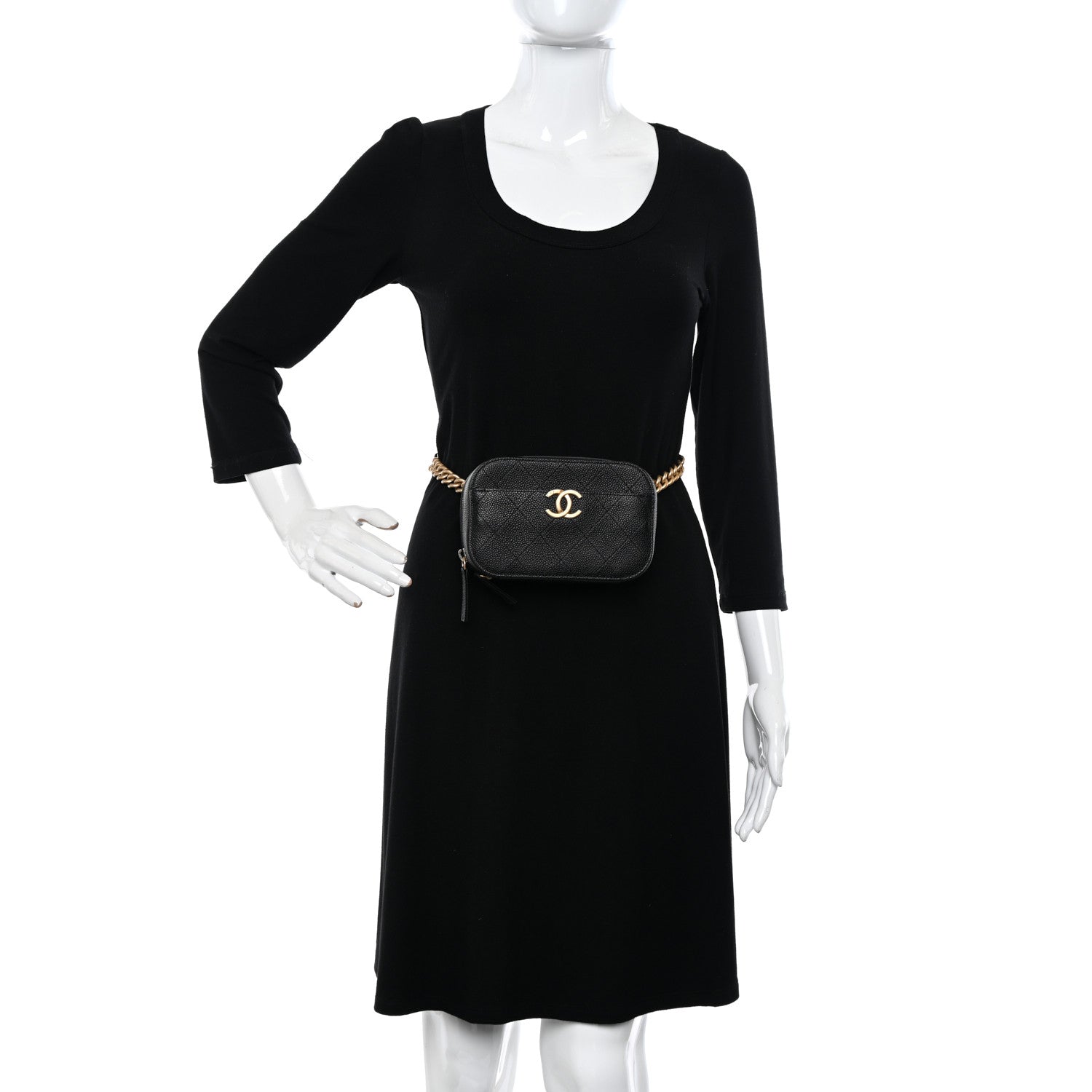Chanel Caviar Quilted Waist Bag Black 2 of 9