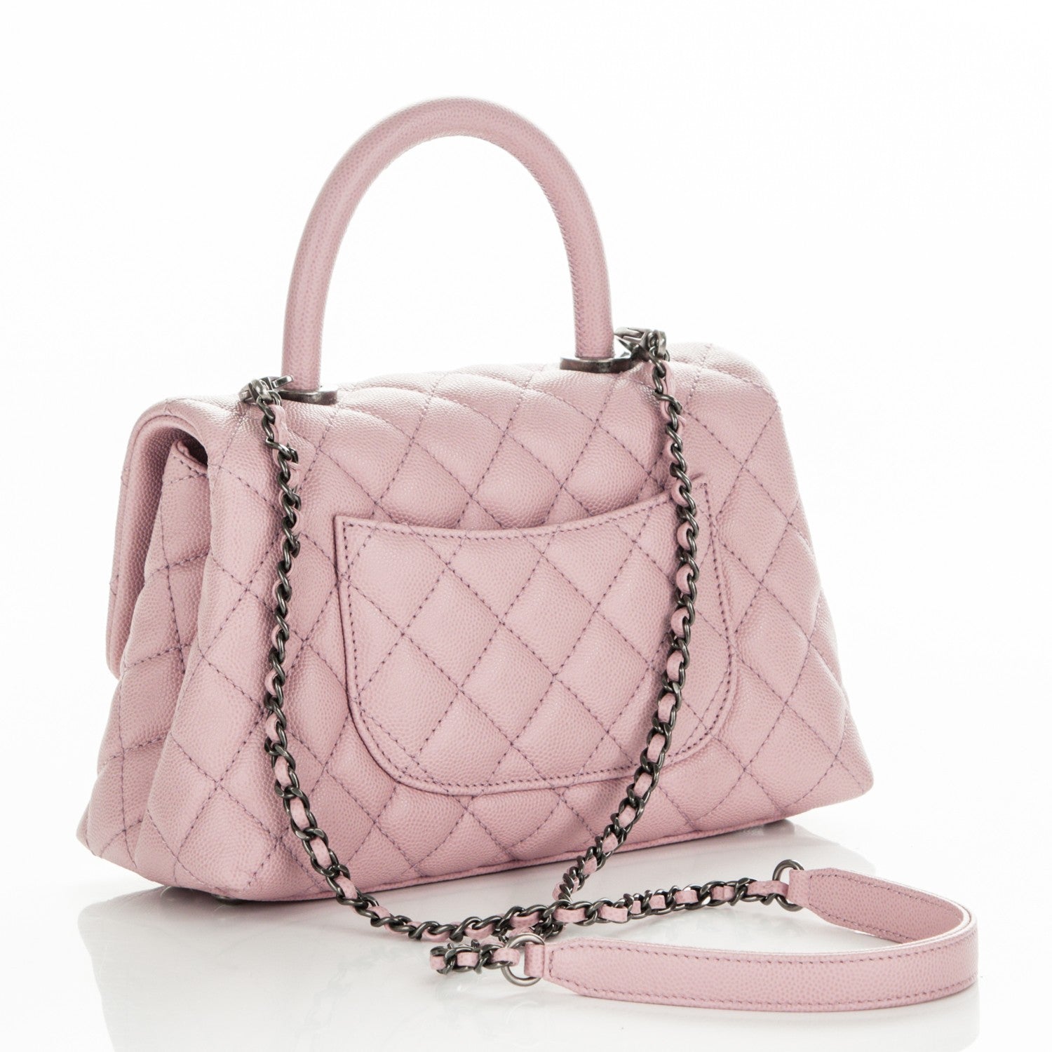 Chanel Caviar Quilted Mini Coco Handle Flap Light Pink 3 of 7