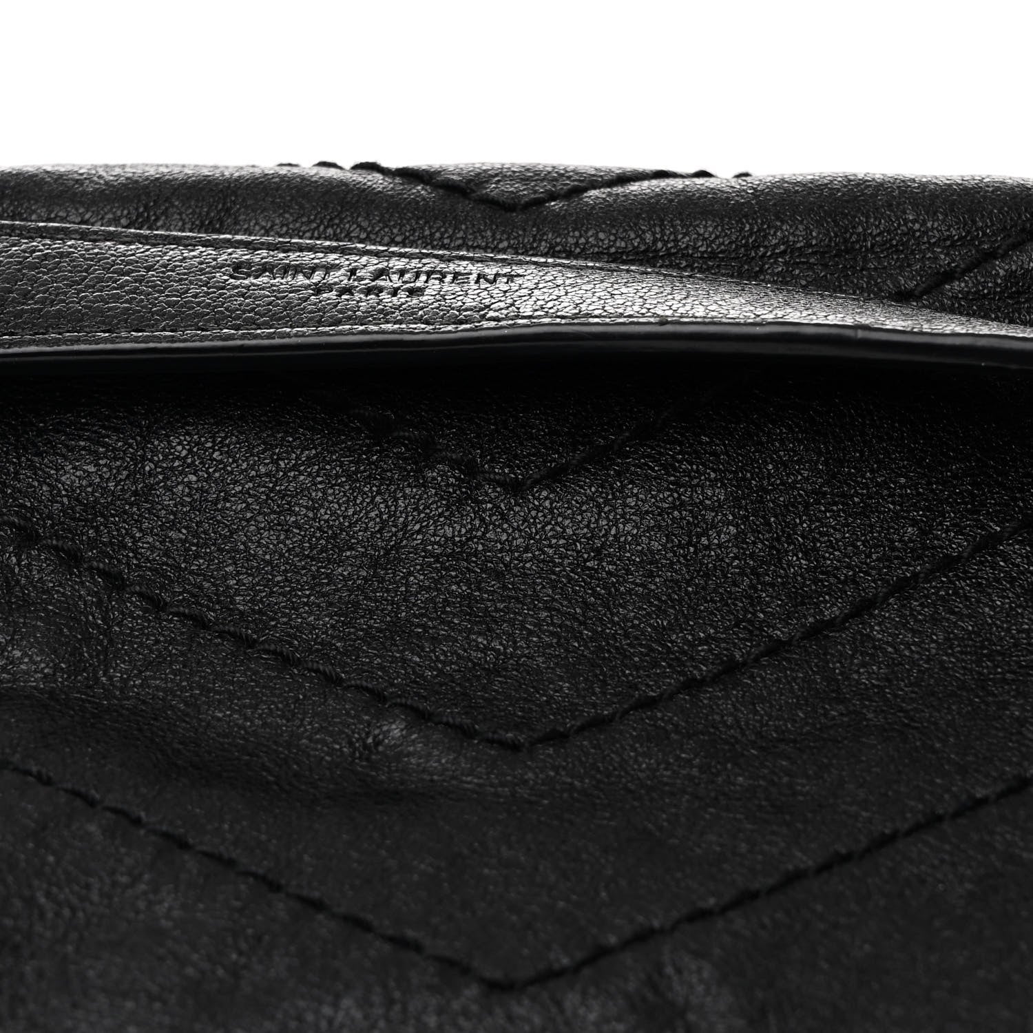 Saint Laurent Vintage Lambskin Chevron Monogram Medium Nolita Black 8 of 11
