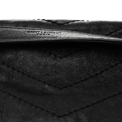 Saint Laurent Vintage Lambskin Chevron Monogram Medium Nolita Black 8 of 11