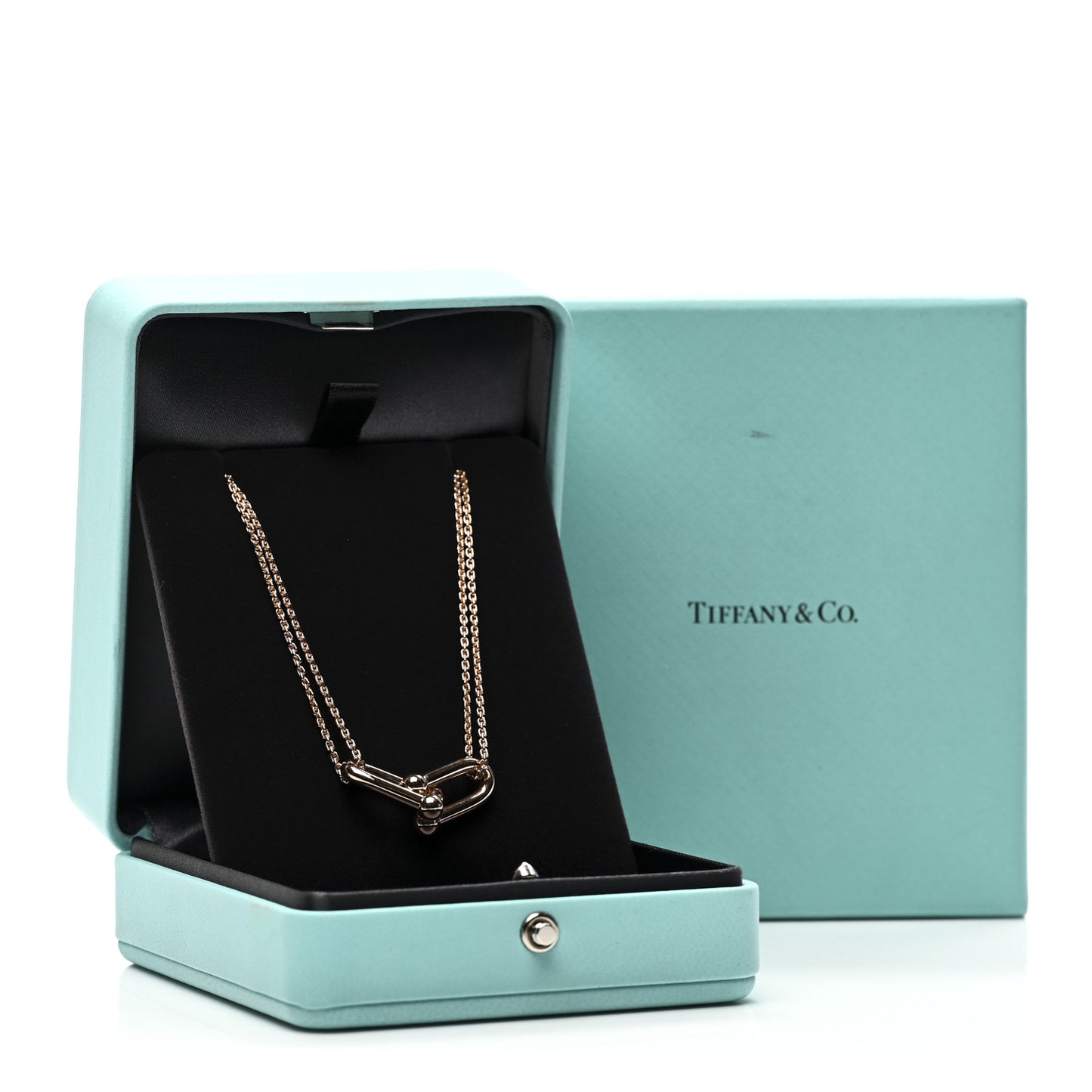 18K Rose Gold HardWear Double Link Pendant Necklace
