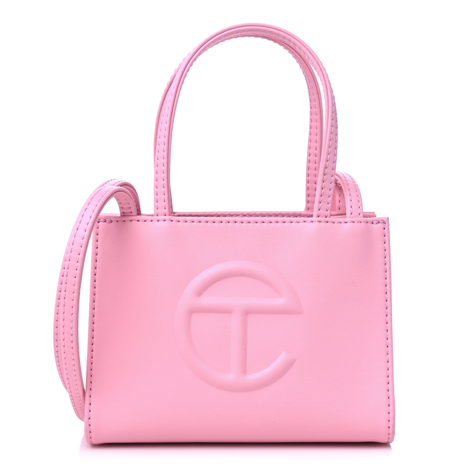 Telfar Vegan Leather Small Shopping Bag Bubblegum 1 of 9