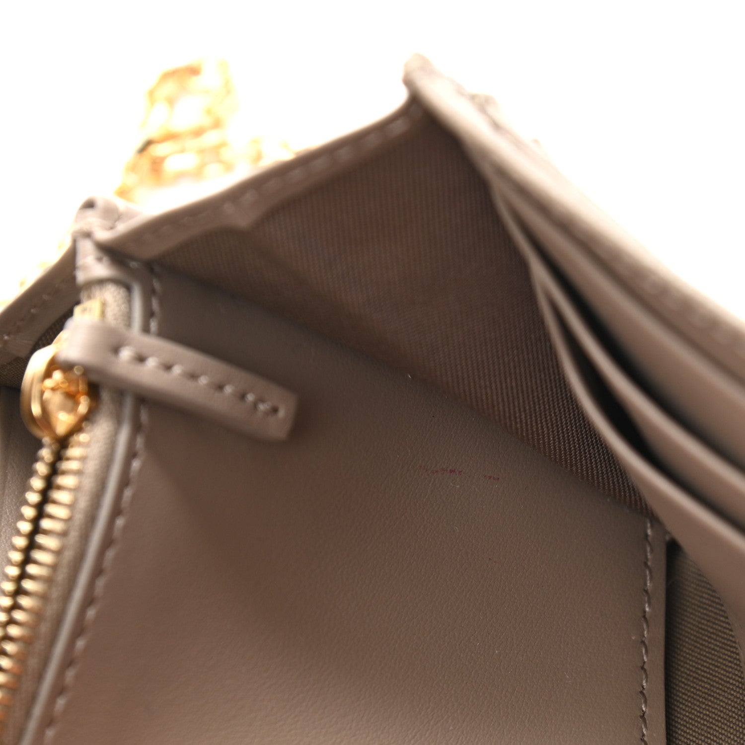 Fendi Vitello Cruise F is Fendi Continental Envelope Wallet on Chain Tortora 11 of 12