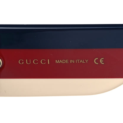 Gucci Acetate Web Oversized Frame Rectangle Sunglasses GG0276S Black Multicolor 5 of 8