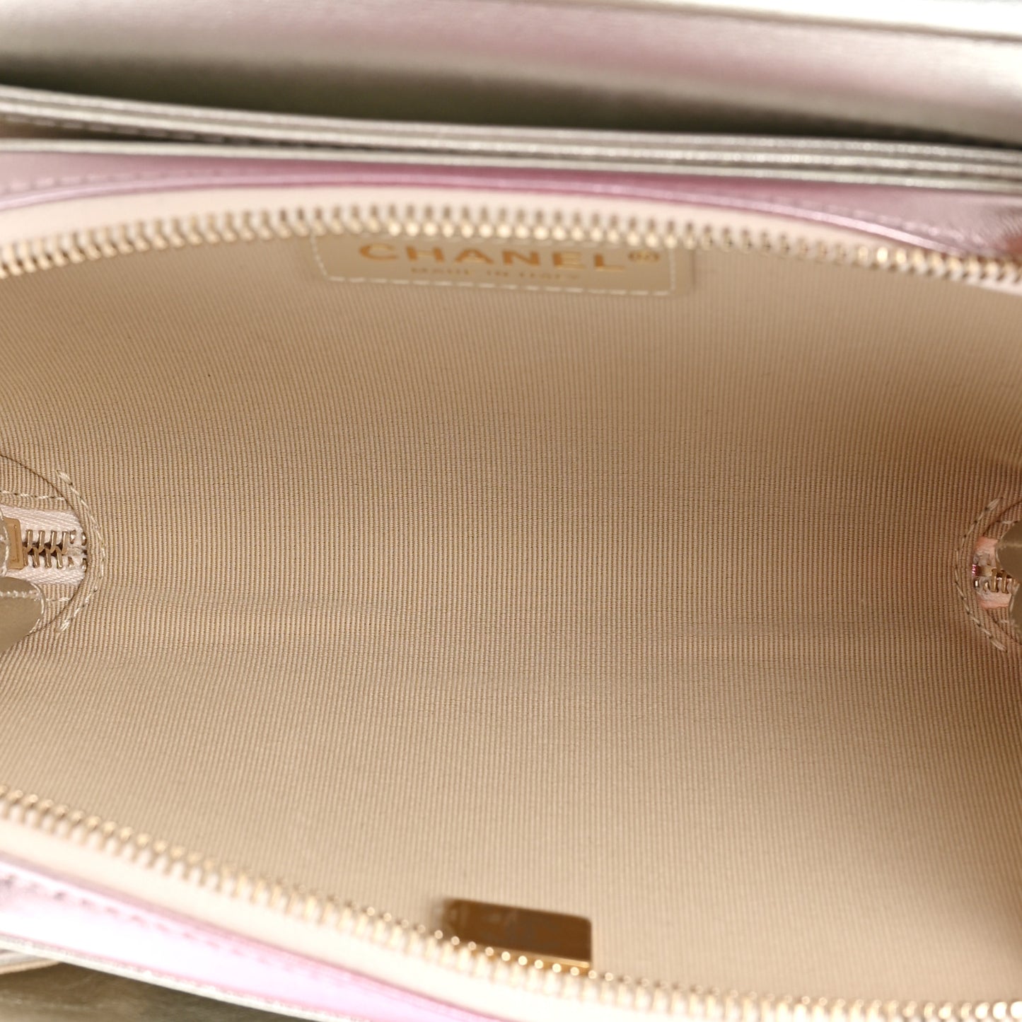 Metallic Lambskin Like A Wallet Flap Golden Pink