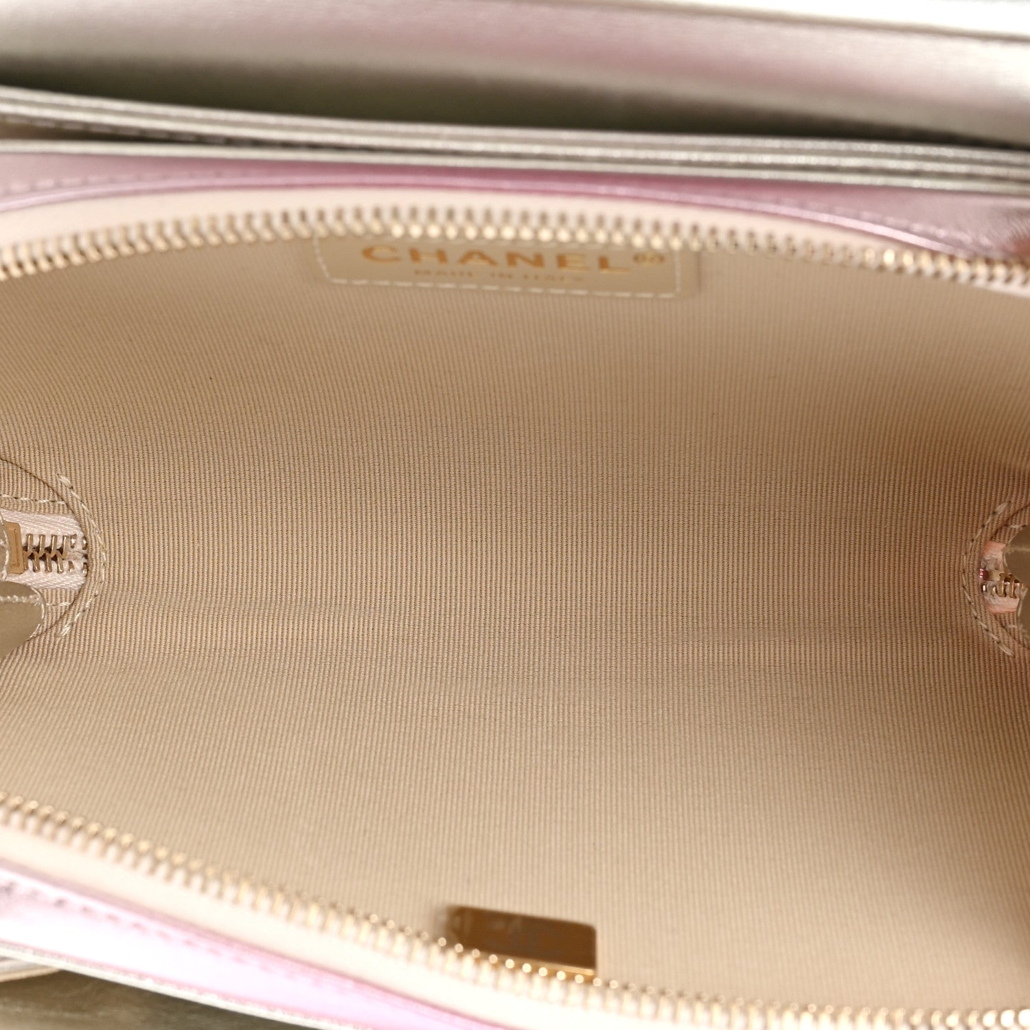 Chanel Metallic Lambskin Like A Wallet Flap Golden Pink 5 of 10