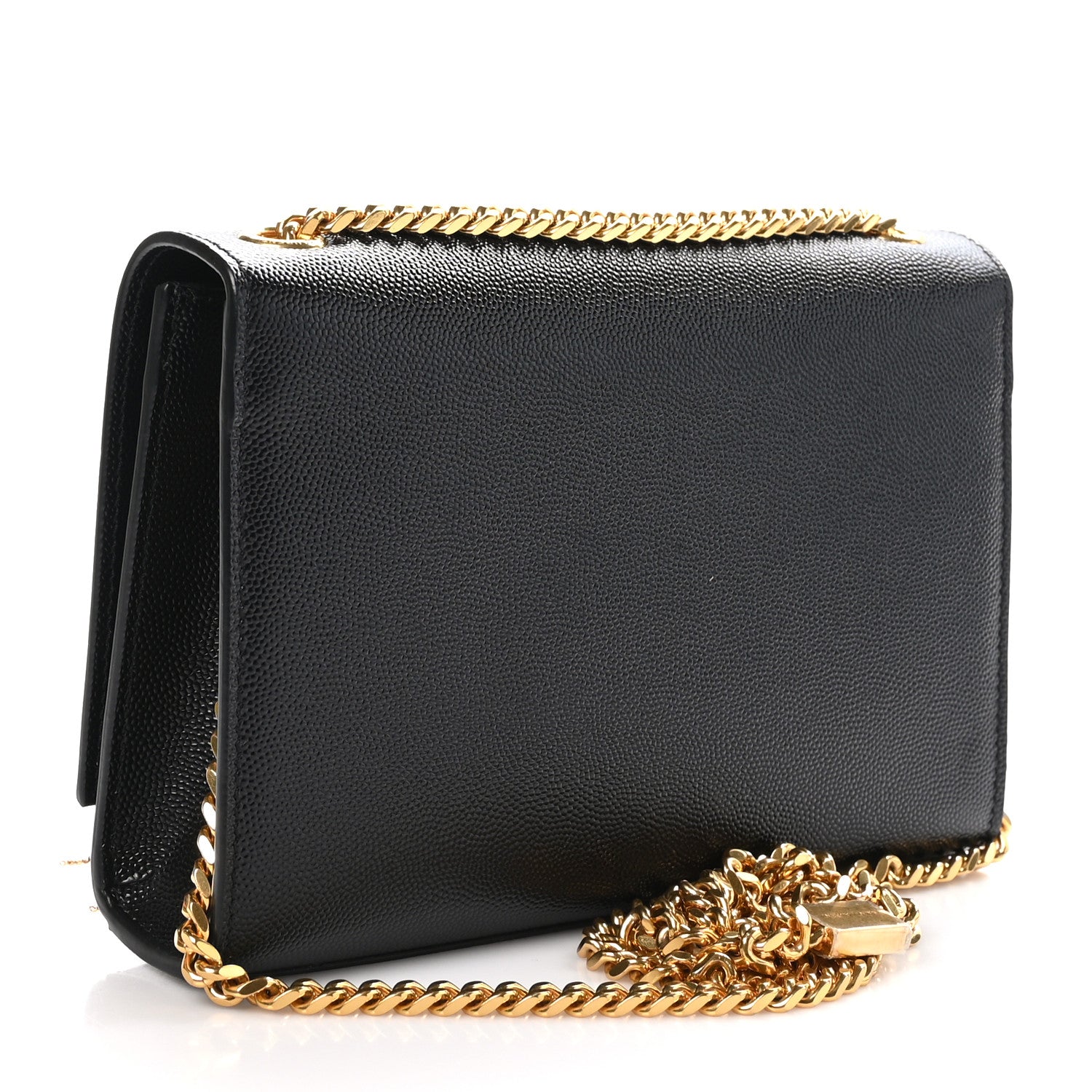 Saint Laurent Grain De Poudre Small Classic Monogram Kate Tassel Satchel Black 3 of 11