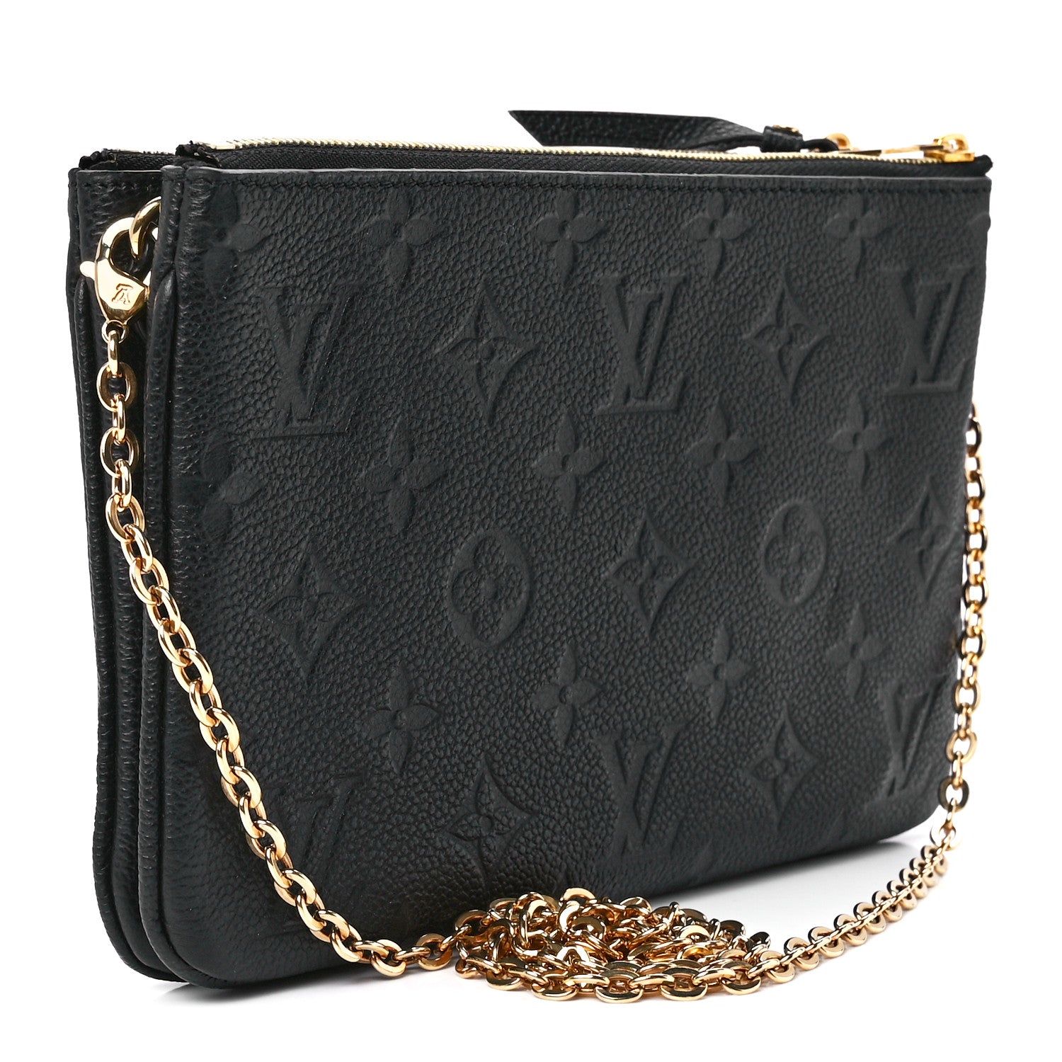 Louis Vuitton Empreinte Double Zip Pochette Black 3 of 11