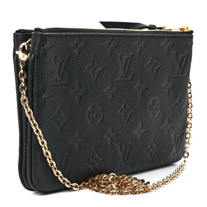 Louis Vuitton Empreinte Double Zip Pochette Black 3 of 11