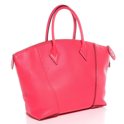 Louis Vuitton Cuir Taurillon Soft Lockit PM Rose Litchi 3 of 7