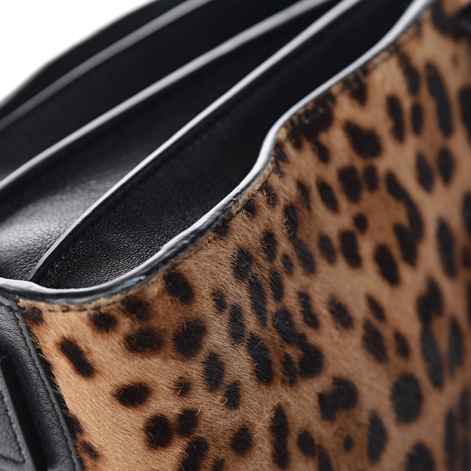 Saint Laurent Pony Effect Calfskin Leopard Print Baby Supple Sac De Jour 21 of 25