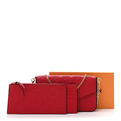Louis Vuitton Empreinte Pochette Felicie Chain Wallet Scarlet 12 of 12