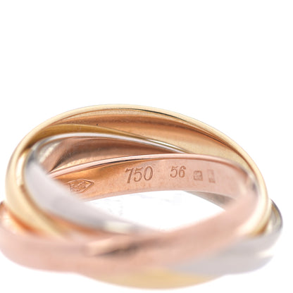 Cartier 18K Pink Yellow White Gold Classic Les Must De Cartier Trinity Ring 56 7.5 5 of 5
