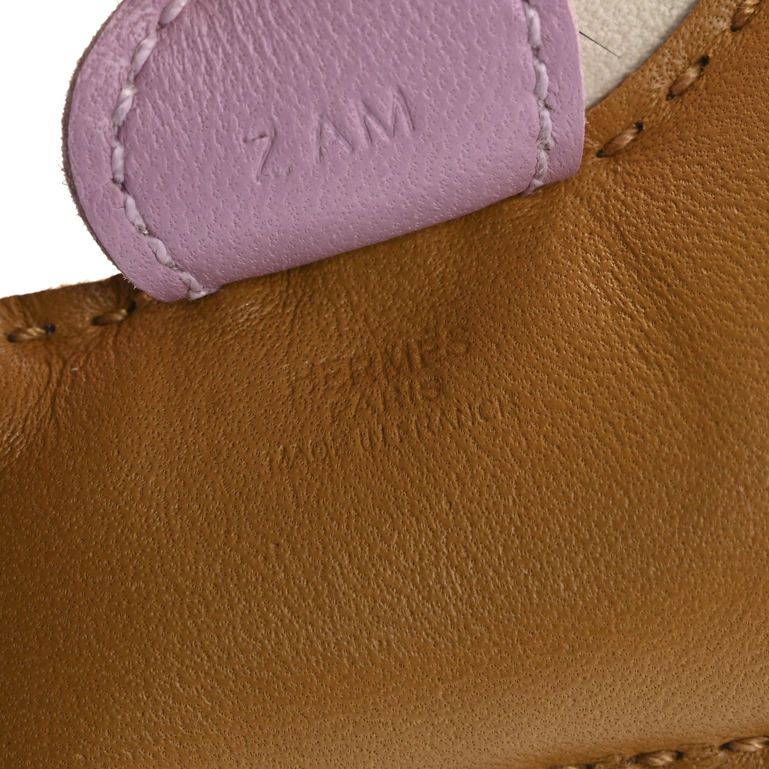 Hermes Milo Lambskin Grigri Rodeo Horse Bag Charm PM Sesame Mauve Sylvestre Craie 3 of 4