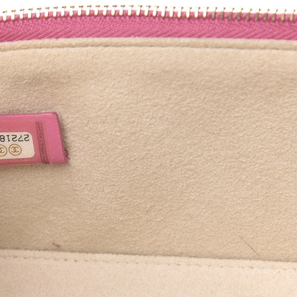 Chanel Caviar Quilted Top Handle Jewelry Case Pink 8 of 11