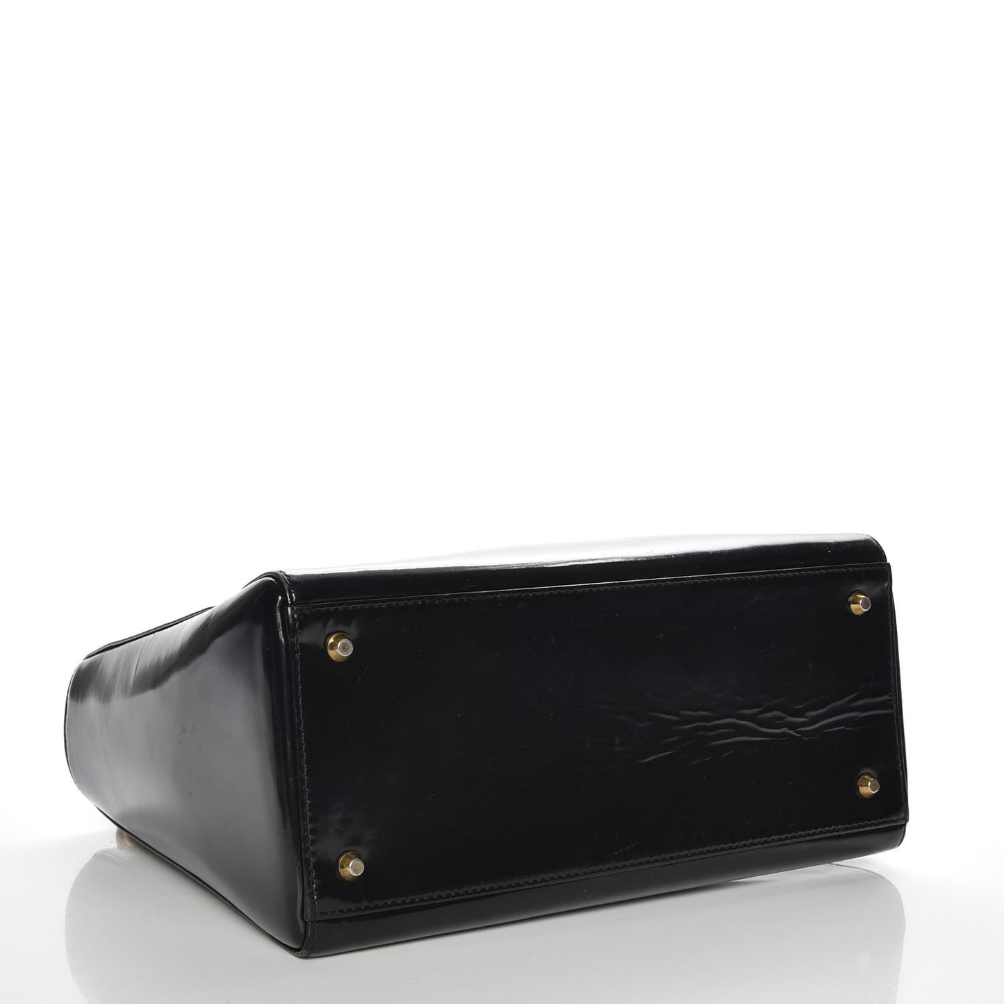 Vintage Patent Medium Lady Dior Black