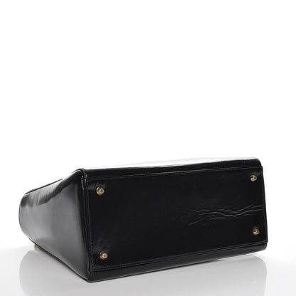 Christian Dior Vintage Patent Medium Lady Dior Black 4 of 13