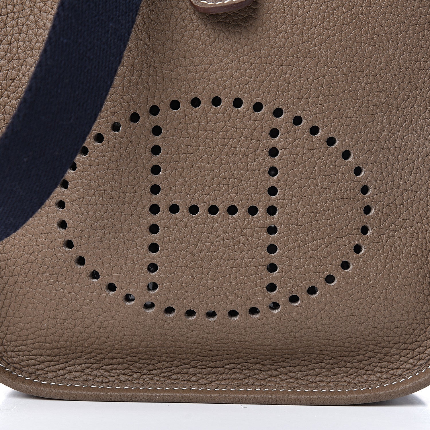 Hermes Taurillon Clemence Amazone Evelyne TPM Etoupe Bleu Indigo 8 of 11