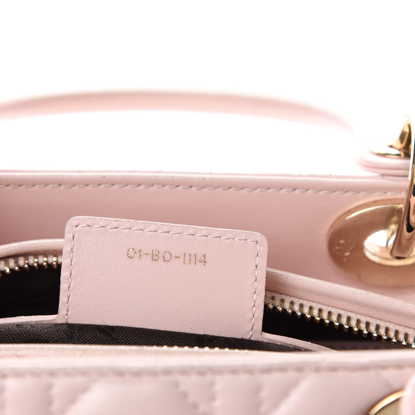 Lambskin Cannage Medium Lady Dior Light Pink