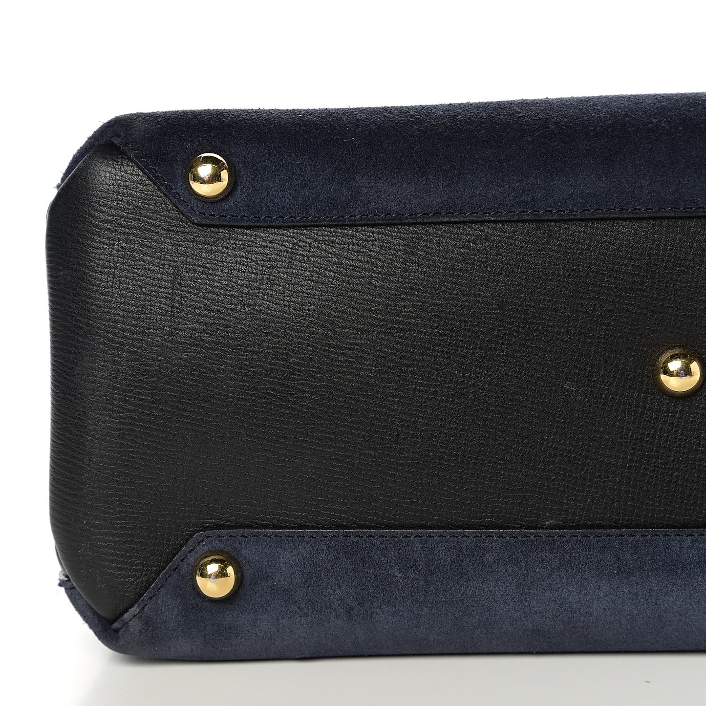 Suede House Check Medium Banner Tote Ink Blue