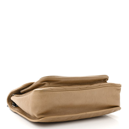 Saint Laurent Crinkled Calfskin Matelasse Monogram Large Niki Chain Satchel Dark Toffee 4 of 10