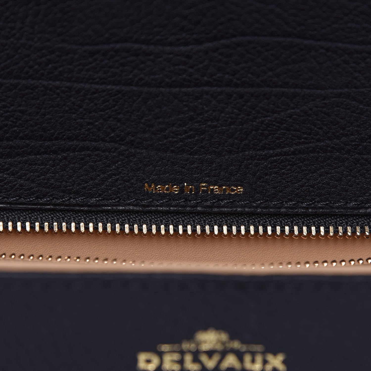 Delvaux Crispy Calfskin Tribal Stitch MM Tempete Satchel Black Bronze 7 of 13