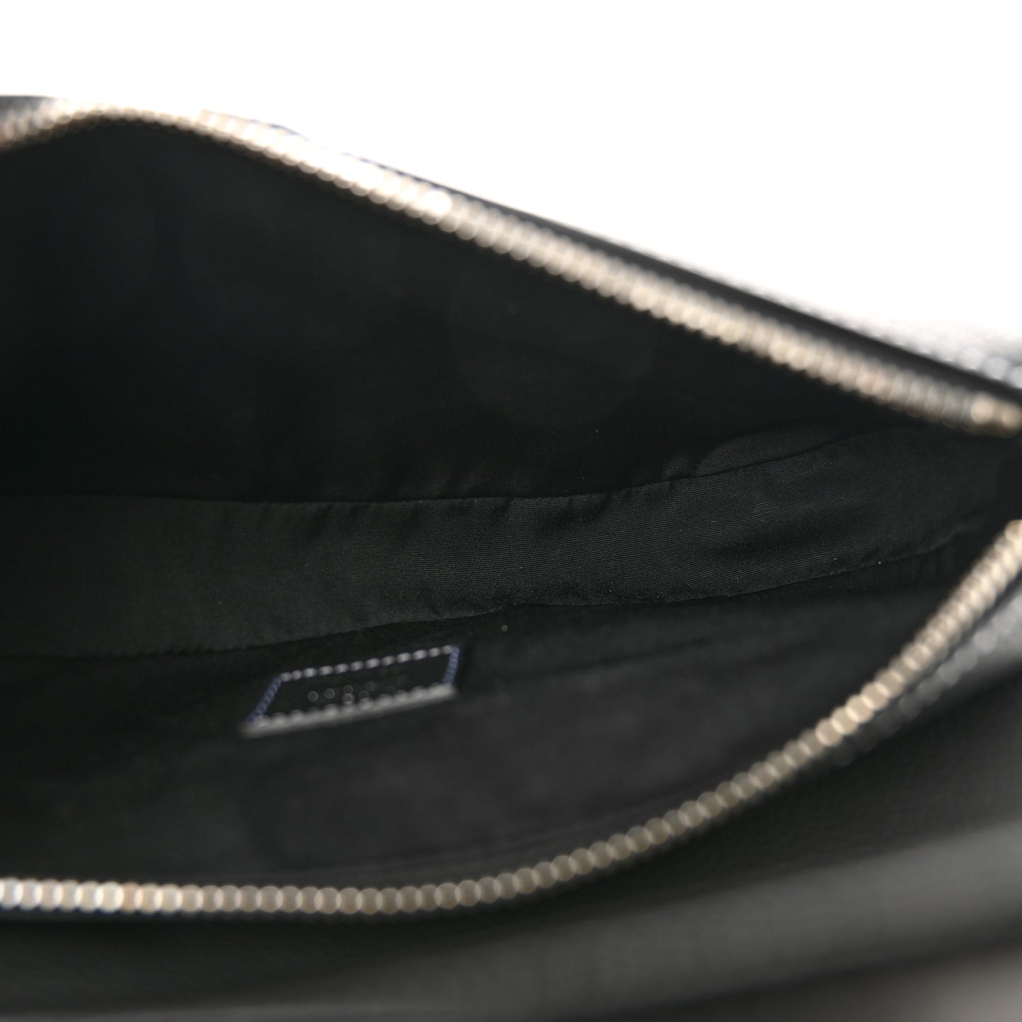 Grained Calfskin Mens Saddle Bag Black