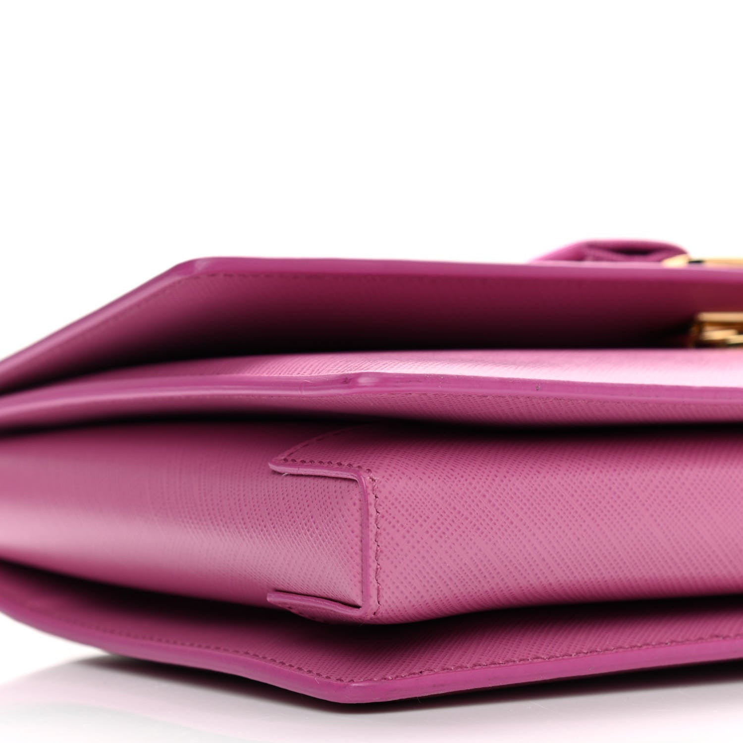 Salvatore Ferragamo Printed Calfskin Vara Bow Chain Flap Crossbody Fuchsia 9 of 10