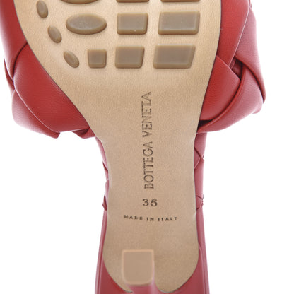 Bottega Veneta Nappa Maxi Intrecciato Lido 90mm Mule Sandals 35 Bright Red 7 of 8