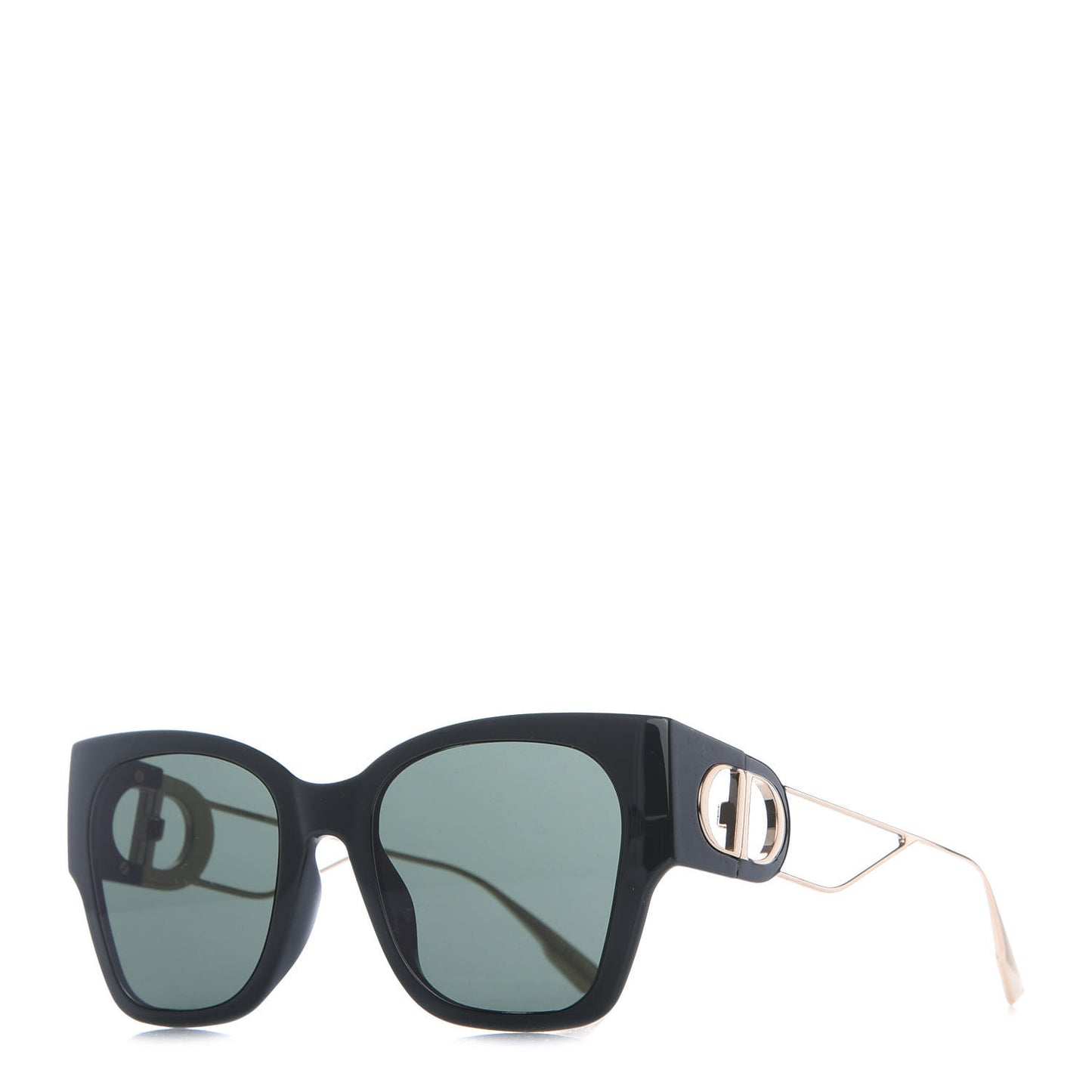 Rectangular 30 Montaigne 1 Sunglasses Black Gold