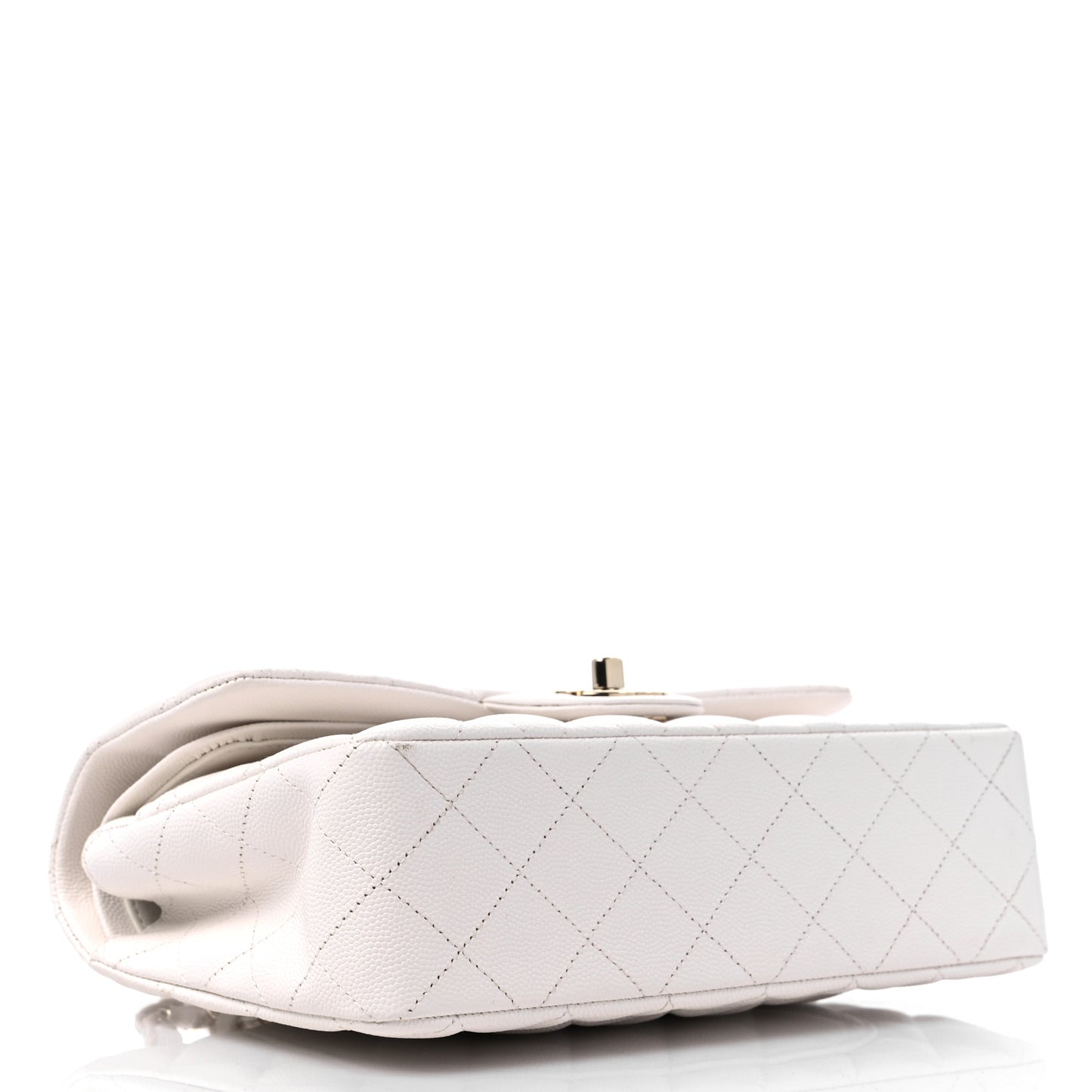 Caviar Quilted Small Double Flap White