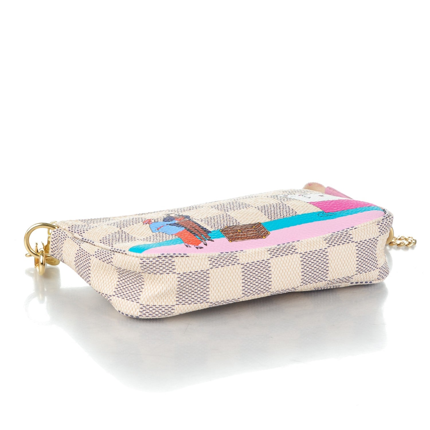 Louis Vuitton Damier Azur 2016 Christmas Animation Mini Pochette Accessories 4 of 7