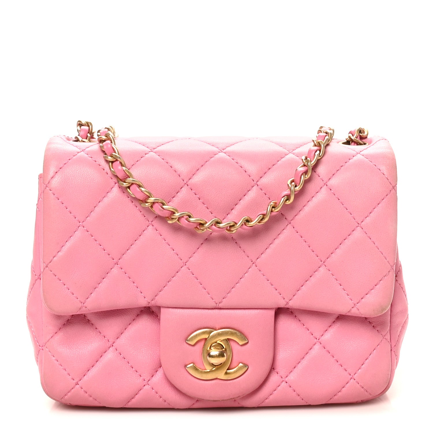 Chanel Lambskin Quilted Mini Pearl Crush Flap Pink 1 of 12