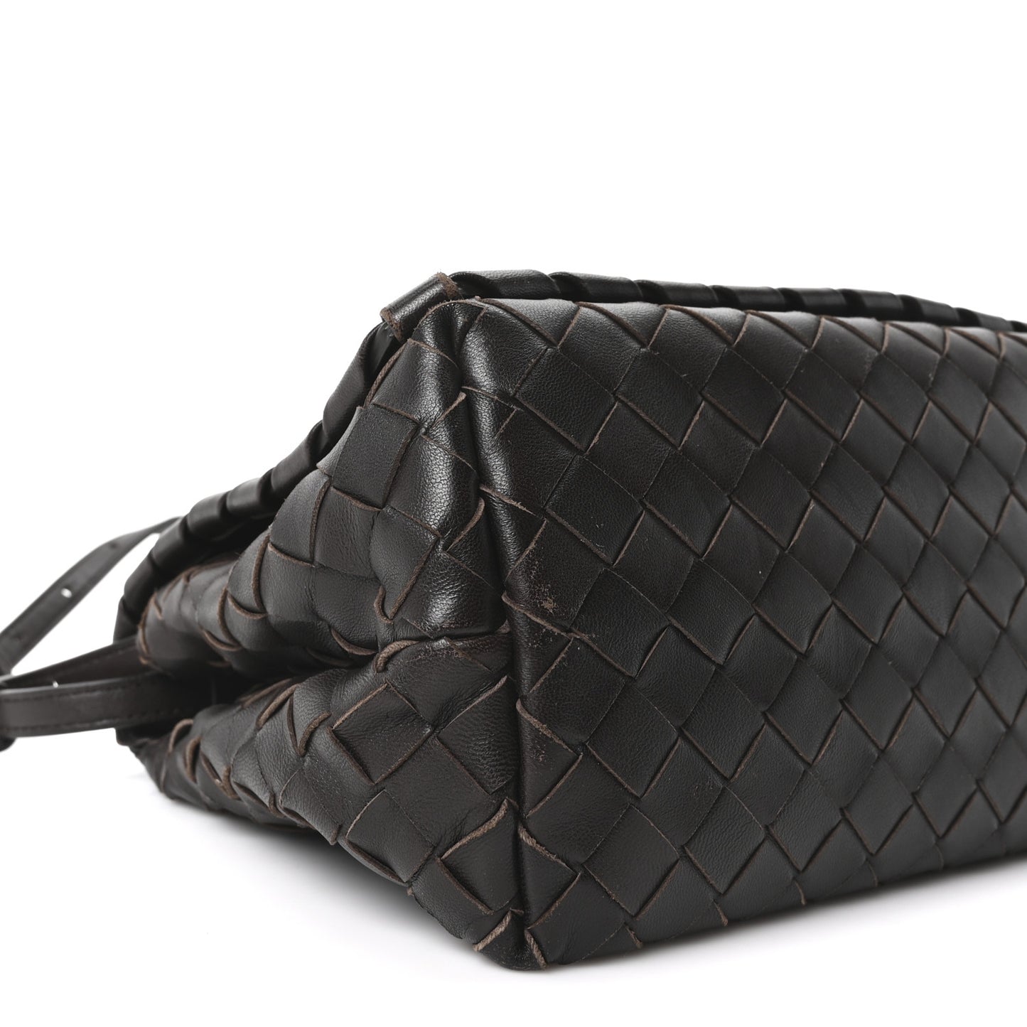 Nappa Intrecciato Crossbody Messenger Flap Ebano