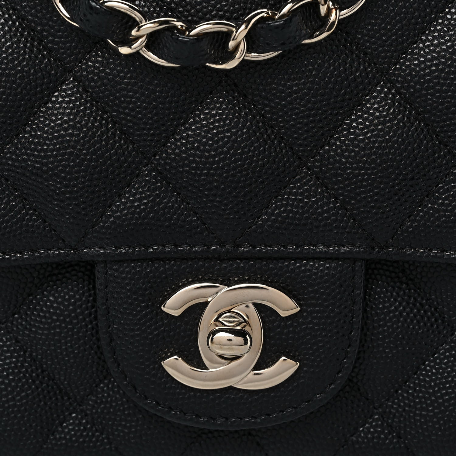 Chanel Caviar Quilted Mini Square Flap Black 8 of 13
