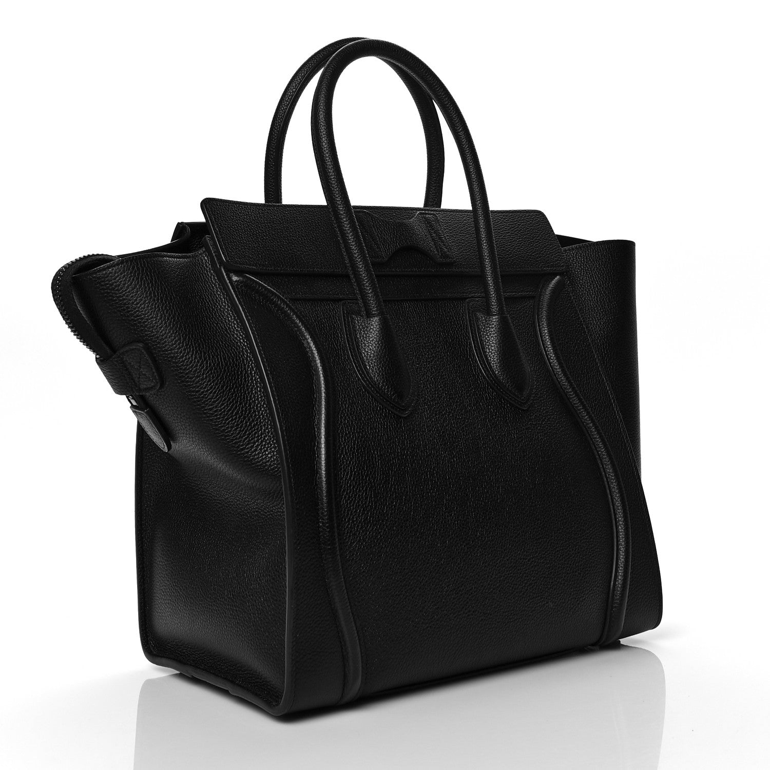 Celine Drummed Calfskin Mini Luggage Black 3 of 12