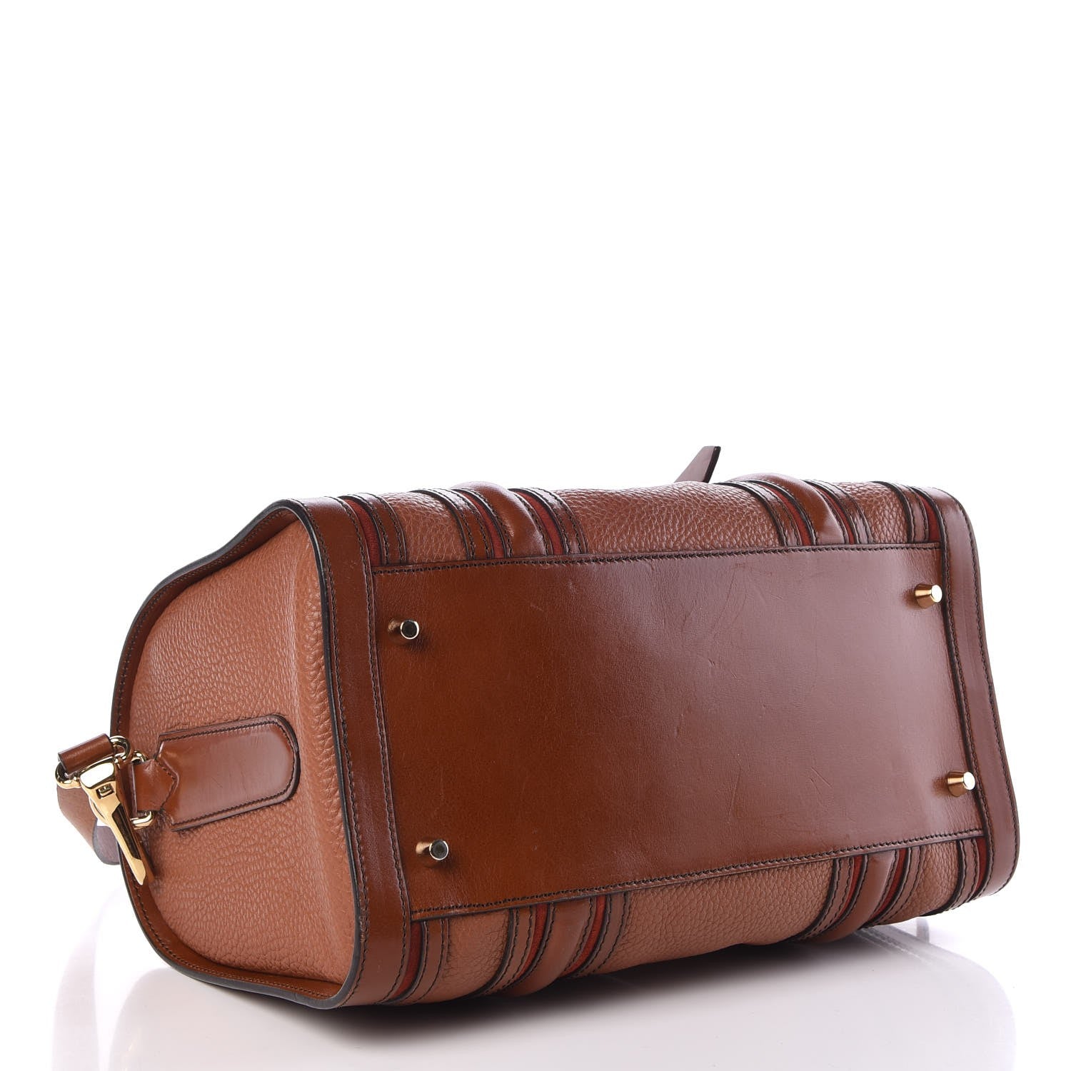 Burberry Grainy Calfskin Medium Alchester Bowling Bag Brown 5 of 9