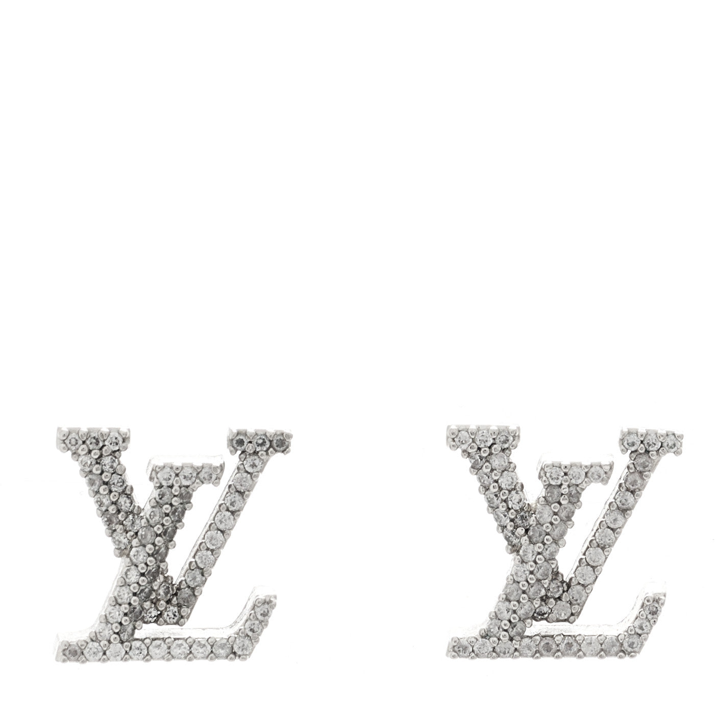 Crystal LV Iconic Earrings Silver