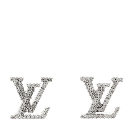 Louis Vuitton Crystal LV Iconic Earrings Silver 1 of 5