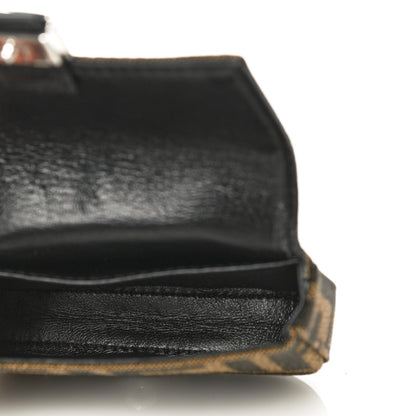 Fendi Recycled Fabric Jacquard Vitello Grace FF 1974 Nano Baguette Charm Tobacco Moro Black 5 of 10