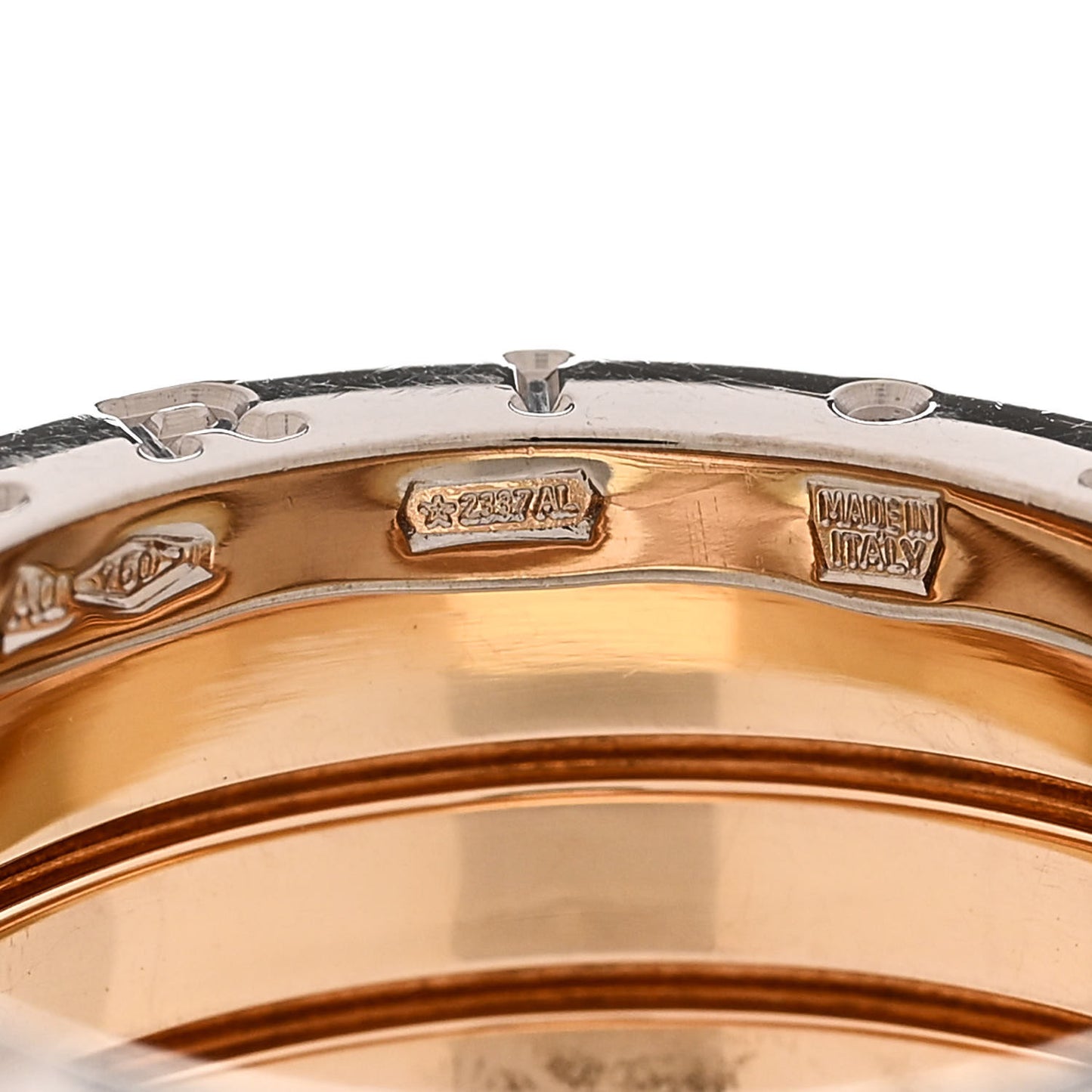 18K Rose White Yellow Gold B.Zero1 Four-Band Ring 54 6.75