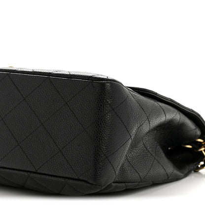 Chanel Caviar Quilted Jumbo Single Flap Black 10 of 13