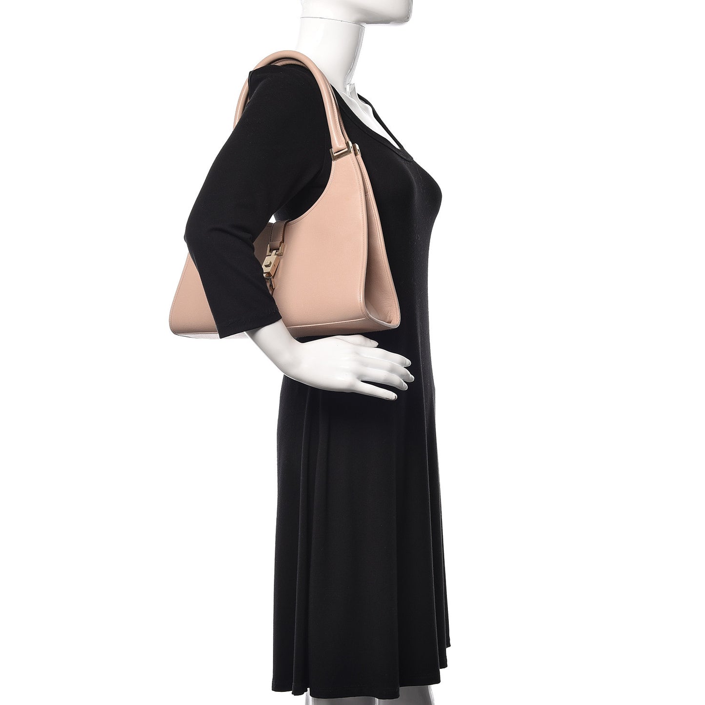 Calfskin Bardot Shoulder Bag Light Pink