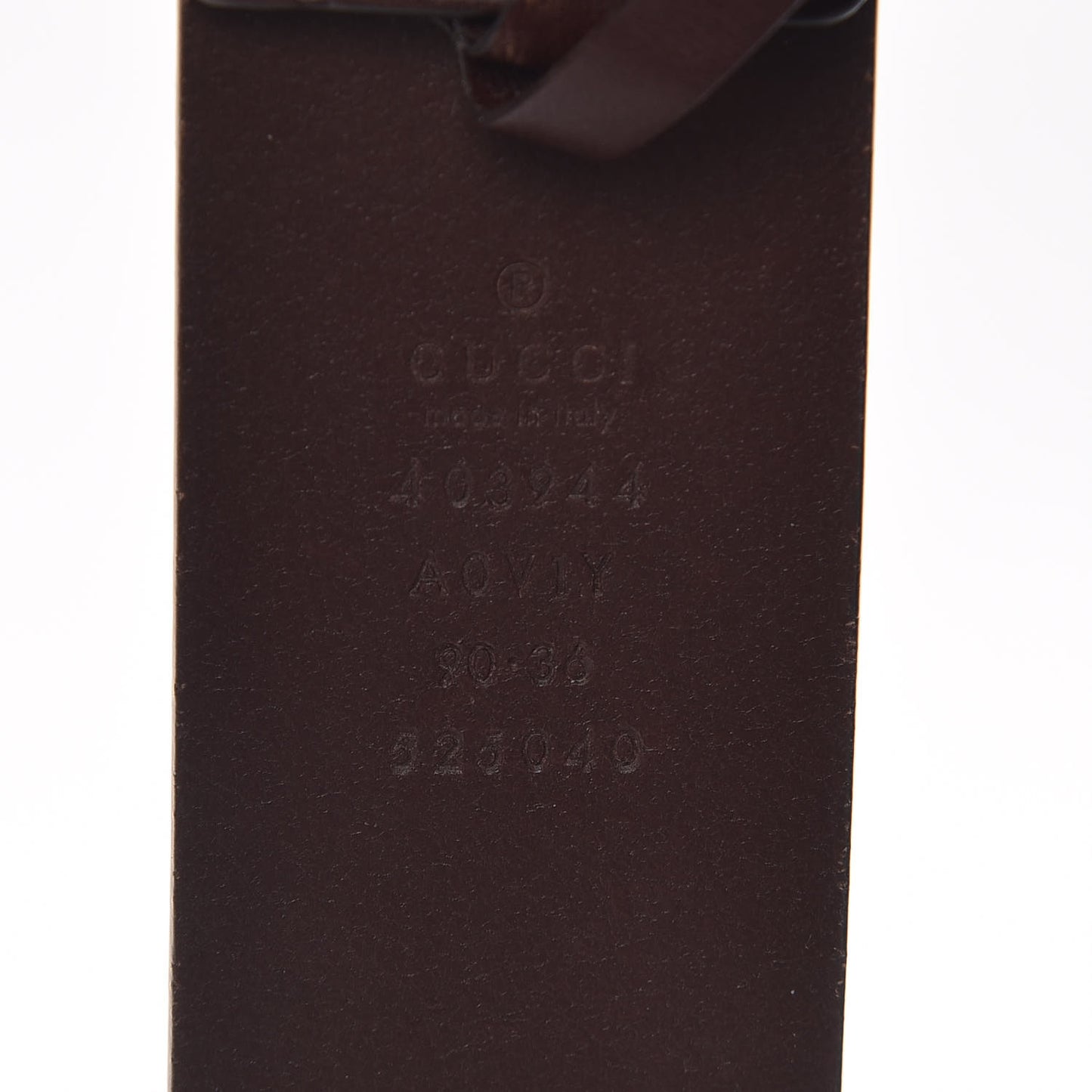 Guccissima Square G Belt 90 36 Brown