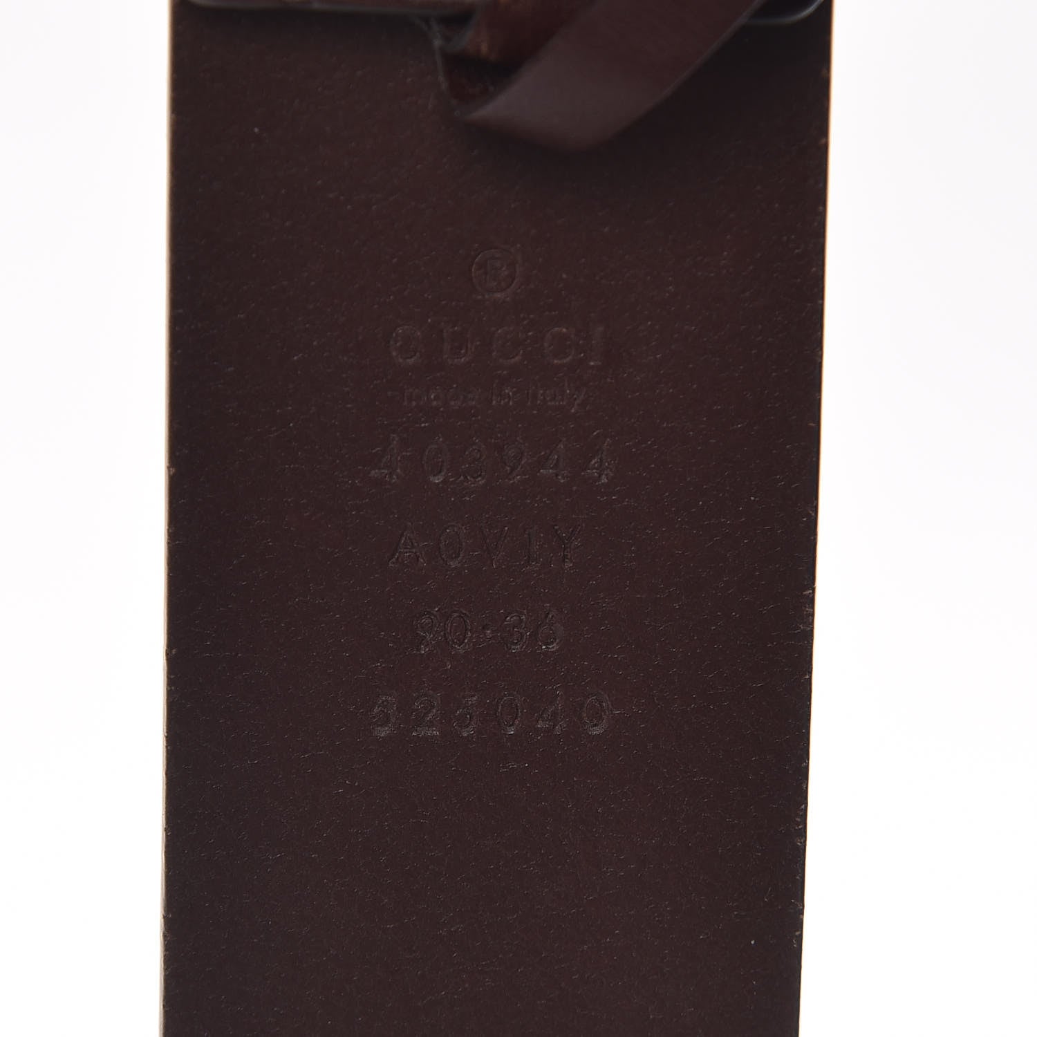 Gucci Guccissima Square G Belt 90 36 Brown 6 of 6