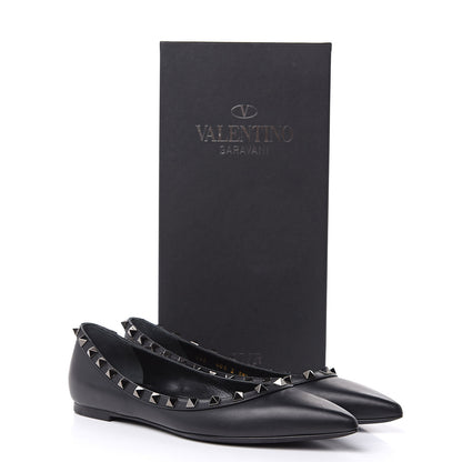 Valentino Garavani Nappa Rockstud Ballerina Flats 38.5 Black 10 of 10