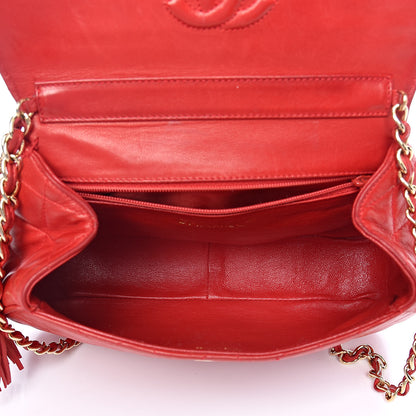 Chanel Lambskin Quilted CC Tassel Flap Red 5 of 26